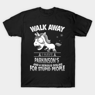 funny Parkinson's grumpy unicorn warrior T-Shirt